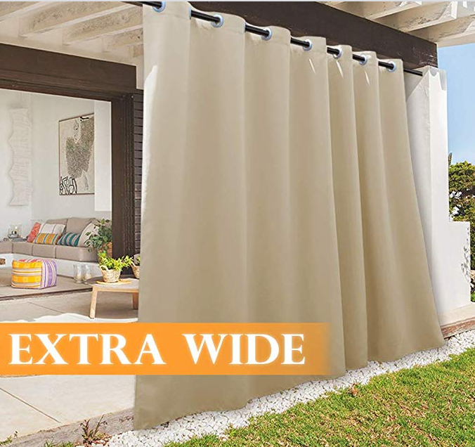 RYB HOME Indoor Outdoor Deck Curtain